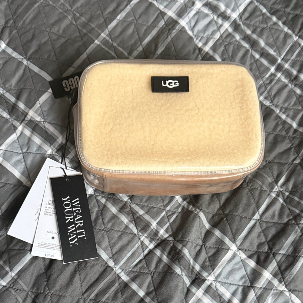 UGG Janey II Clear Sheepskin Shearling 3 Way Purse NWT $125 Multi-Way Strap